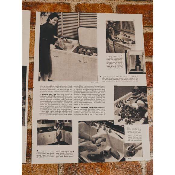 1941 Get More than Water from Your Kitchen Sink Vtg MCM Print Article Appliances - Picture 5 of 12